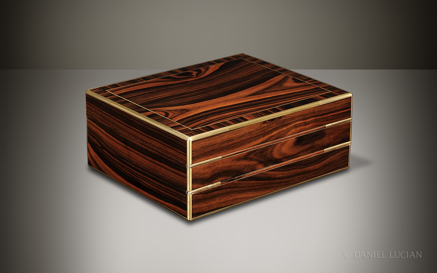 Antique Jewellery Box in Calamander, Attributed to Edwards.