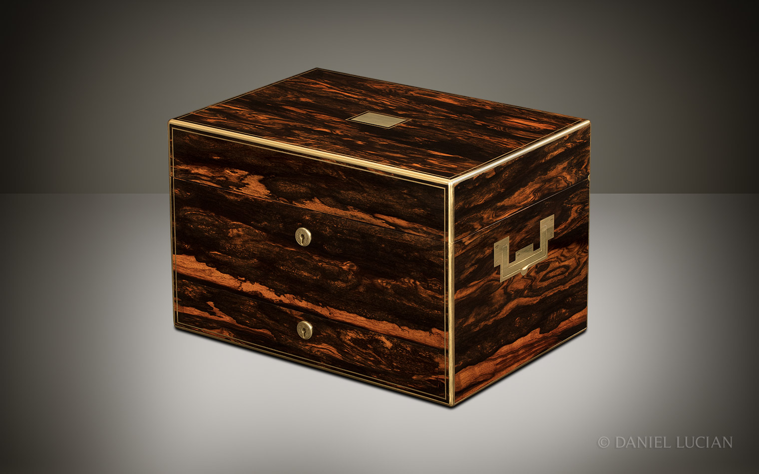 Antique Jewellery Box in Calamander, by Mechi & Bazin