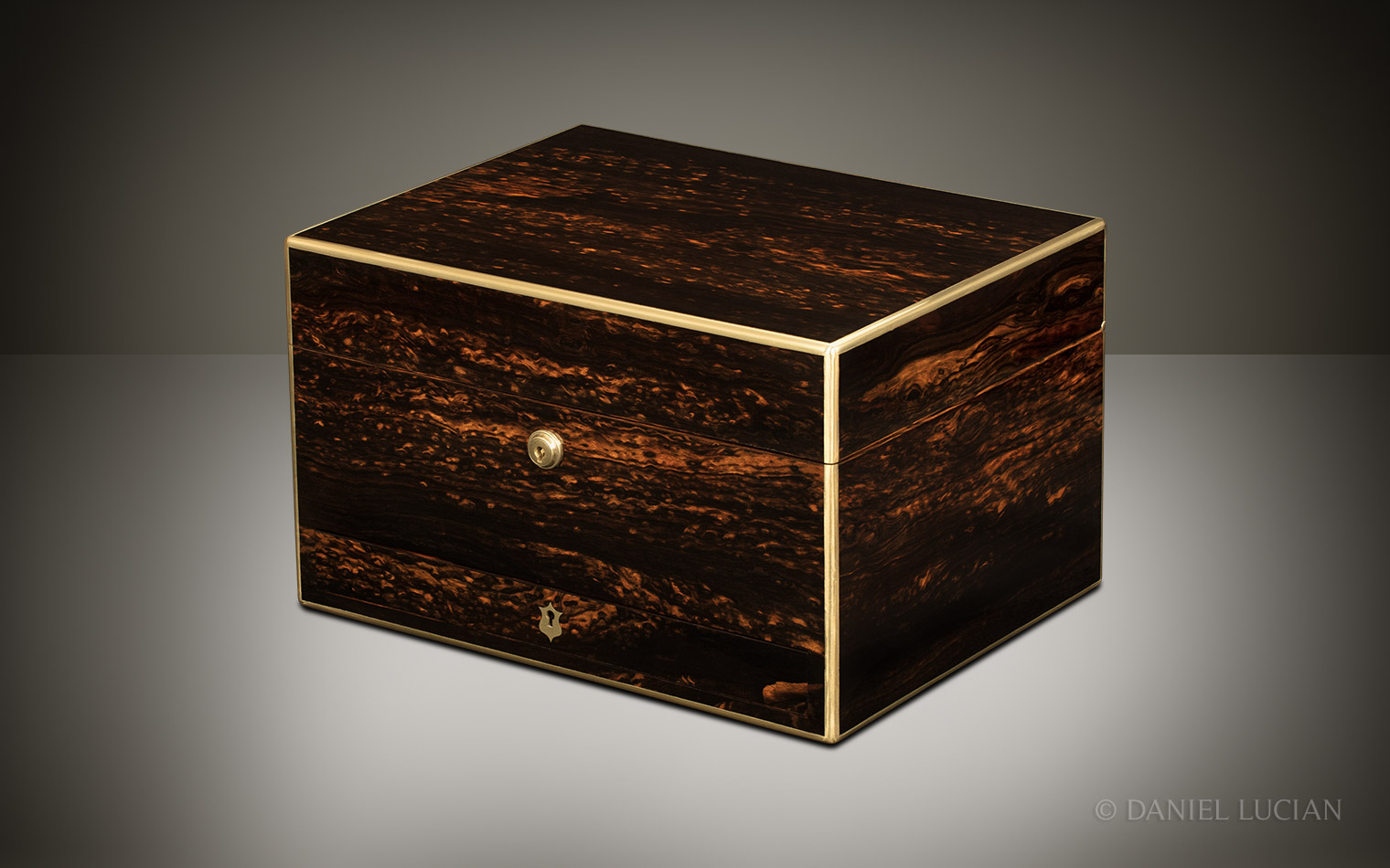 Antique Jewellery Box in Coromandel by Halstaff & Hannaford