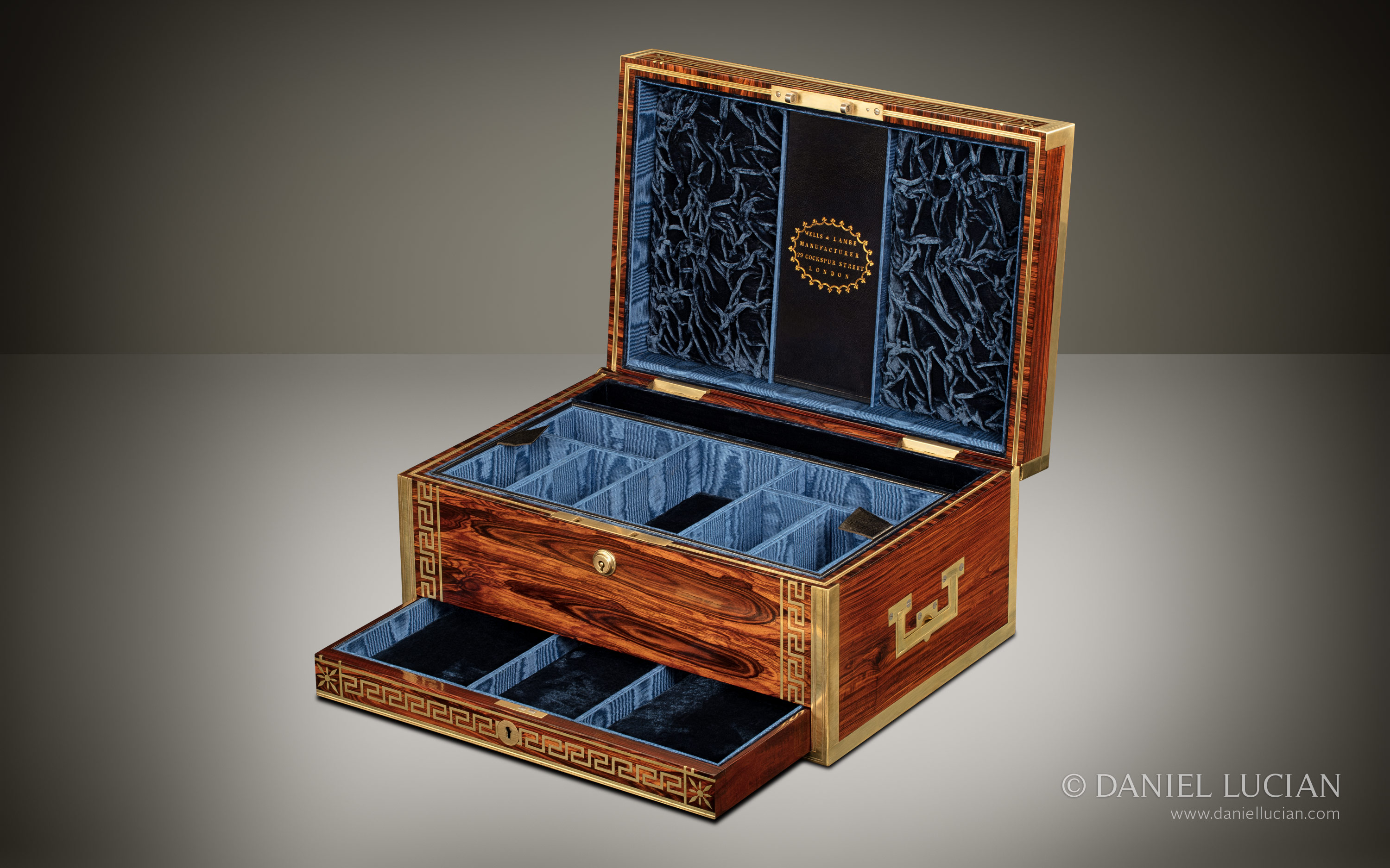Antique Jewellery Box in Kingwood, by Wells & Lambe.