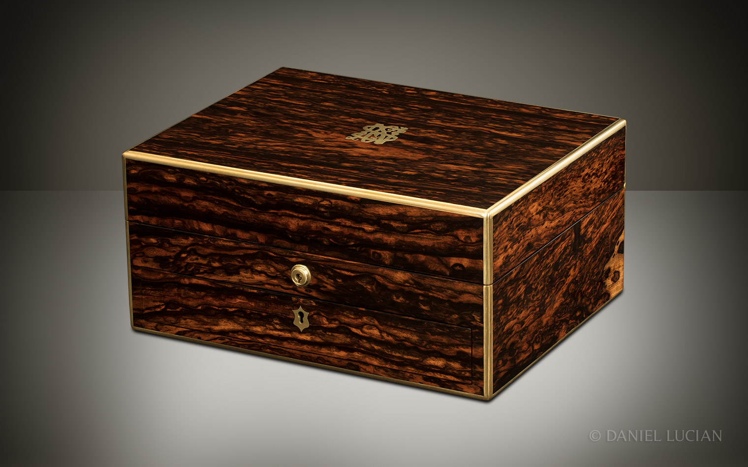 Antique Jewellery Box in Coromandel by Halstaff & Co