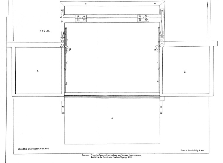 Copy of Betjemann's original patent drawings for their 'Automatic' opening mechanism.