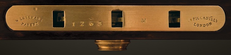 An 1865 ‘W. Leuchars Patent’ lock taken from an antique coromandel jewellery box with two drawers and secret floor compartment, by Leuchars.