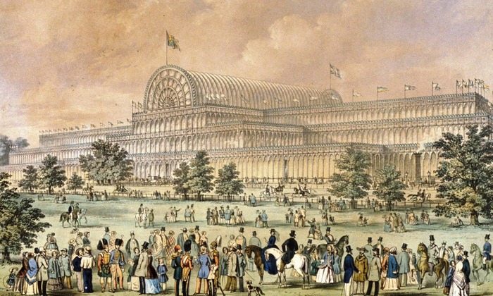 ‘The Crystal Palace’, venue of the Great Exhibition of 1851 in Hyde Park, London.