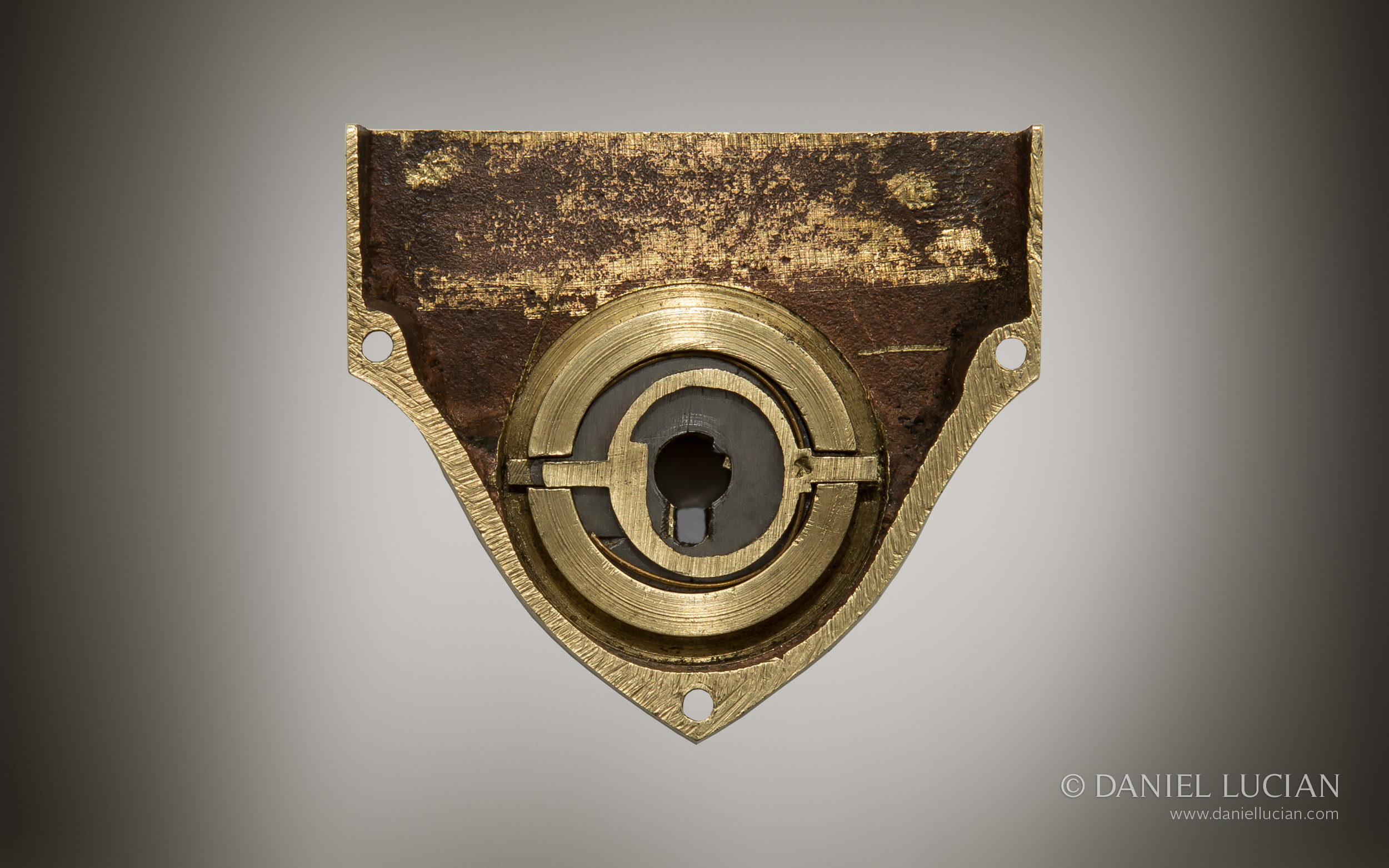 Antique Turner Patent lock disassembled.